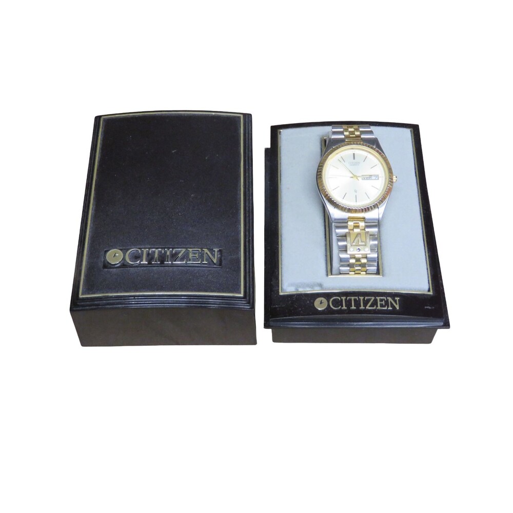 Vintage CITIZEN Unisex Quartz Watch Jubilee Bracelet w/ Case - EXC! New Battery